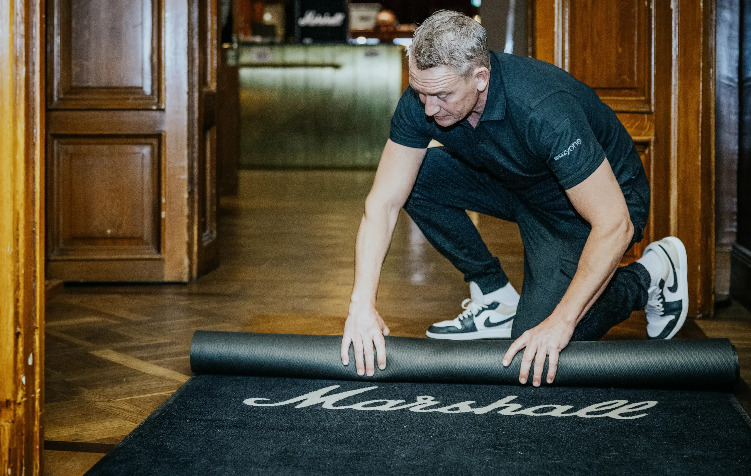 Entrématta rullas ihop